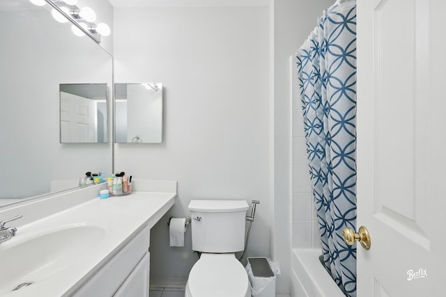 1272 Georgetown Way, Vernon Hills, IL 60061 - full bathroom featuring vanity and shower / bath combo with shower curtain