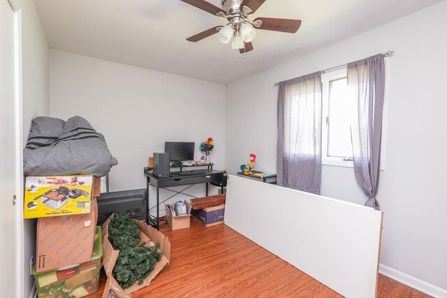 400-02 S Washington St, Braidwood, IL 60408 - office space with wood finished floors and ceiling fan