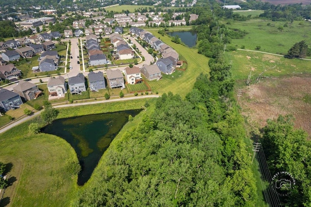 340 Hamilton Rd, Saint Charles, IL 60175 - aerial view of property and surrounding area featuring a large body of water and nearby suburban area