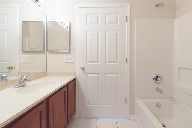 8126 Concord Ln Unit A, Justice, IL 60458 - full bath featuring tile patterned flooring, vanity, and tub / shower combination