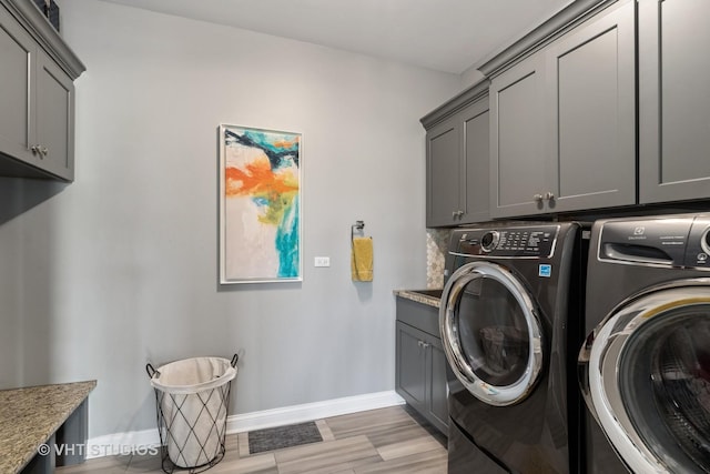 2 E Prairie Ct, Hawthorn Woods, IL 60047 - laundry room with cabinet space and washing machine and clothes dryer