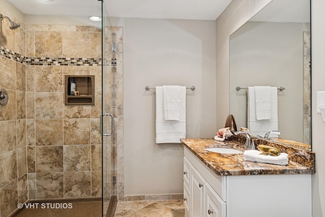 2 E Prairie Ct, Hawthorn Woods, IL 60047 - bathroom with a stall shower and vanity