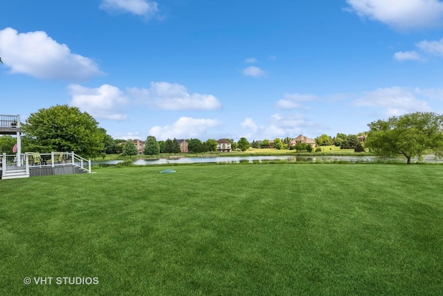2 E Prairie Ct, Hawthorn Woods, IL 60047 - view of green lawn with a water view