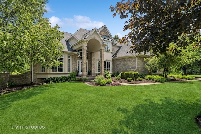 2 E Prairie Ct, Hawthorn Woods, IL 60047 - view of front of property featuring a front yard, brick siding, and roof with shingles