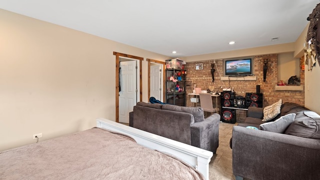 36 Monee Rd, Park Forest, IL 60466 - living room featuring light colored carpet, recessed lighting, and a wood stove
