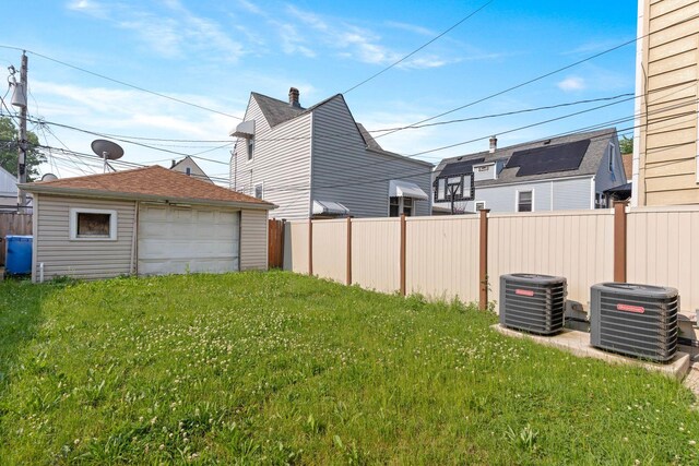 2507 W 45th Pl, Chicago, IL 60632 - view of yard with a garage and an outdoor structure