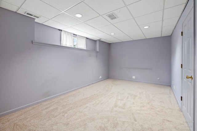 294 Apache Trl, Lake In The Hills, IL 60156 - basement with carpet, a paneled ceiling, and recessed lighting