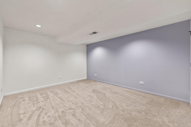 294 Apache Trl, Lake In The Hills, IL 60156 - carpeted spare room with baseboards and recessed lighting