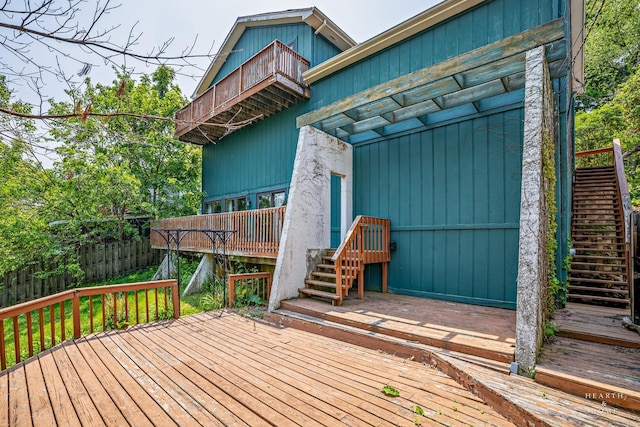 294 Apache Trl, Lake In The Hills, IL 60156 - wooden deck featuring stairway