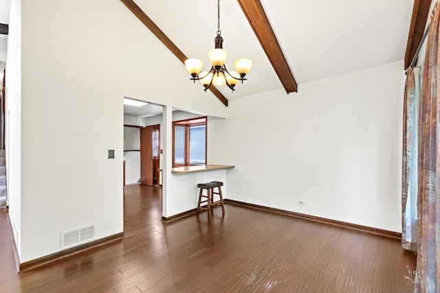 294 Apache Trl, Lake In The Hills, IL 60156 - unfurnished room with a chandelier and wood finished floors