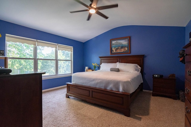 85 Fieldstone Dr, Lake Villa, IL 60046 - carpeted bedroom with lofted ceiling and ceiling fan