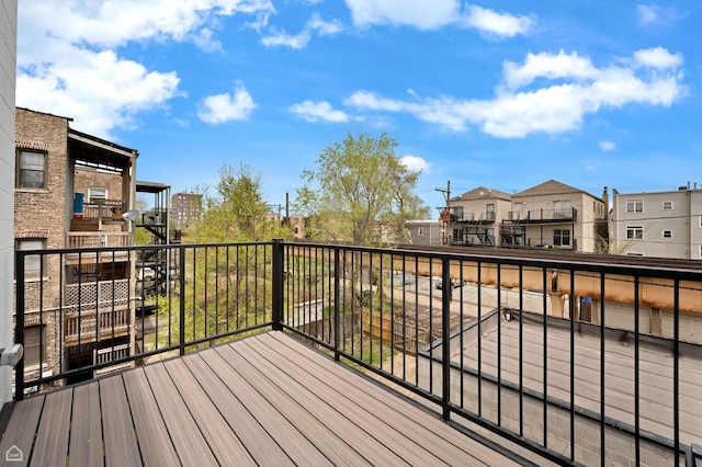 4435 S Prairie Ave, Chicago, IL 60653 - wooden terrace featuring a residential view