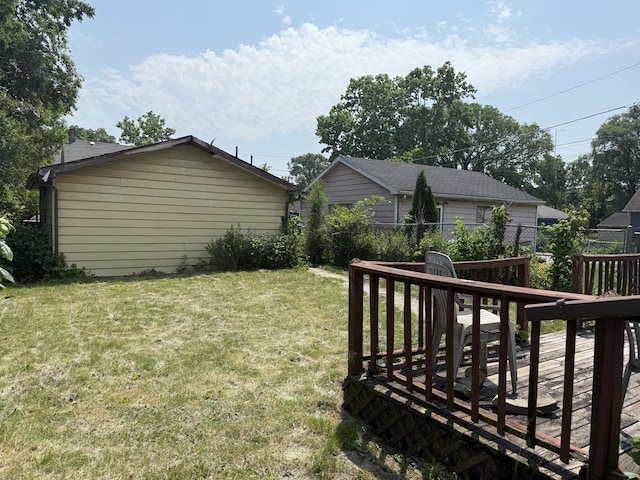 526 Gardner St, Joliet, IL 60433 - view of yard featuring a deck