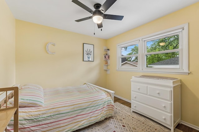 1355 S Highland Ave, Arlington Heights, IL 60005 - bedroom featuring wood finished floors and ceiling fan