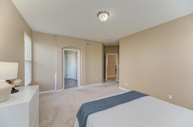 11703 Wolf Creek Ln, Plainfield, IL 60585 - bedroom with light carpet and arched walkways
