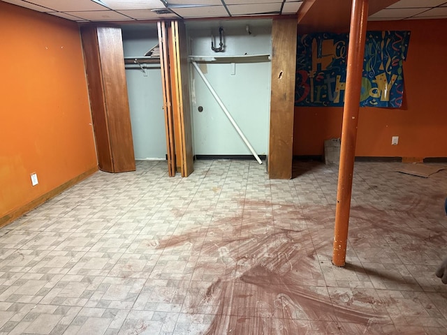 1826 S Kildare Ave, Chicago, IL 60623 - finished below grade area with a paneled ceiling