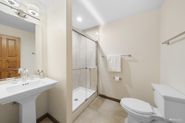 7 Bell Oak Ln, Lemont, IL 60439 - full bath featuring a stall shower and tile patterned flooring