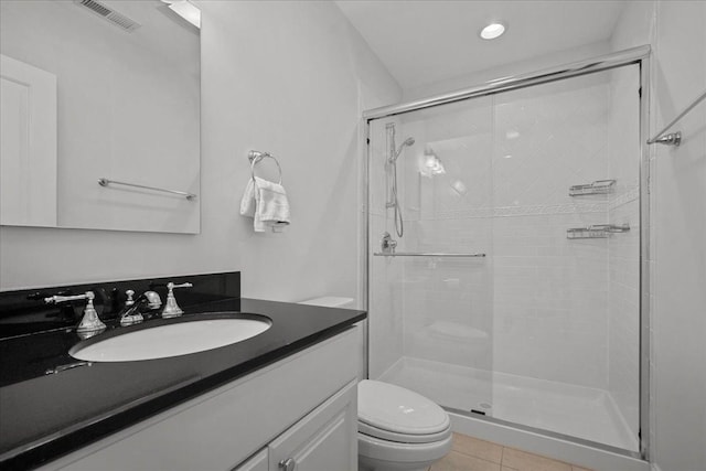 1111 Seneca Rd, Wilmette, IL 60091 - full bath featuring a shower stall, vanity, and tile patterned flooring