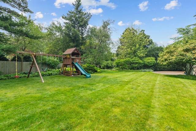 1111 Seneca Rd, Wilmette, IL 60091 - view of yard with a playground