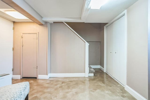 7805 W Farragut Ave, Chicago, IL 60656 - below grade area featuring stairs and wood walls