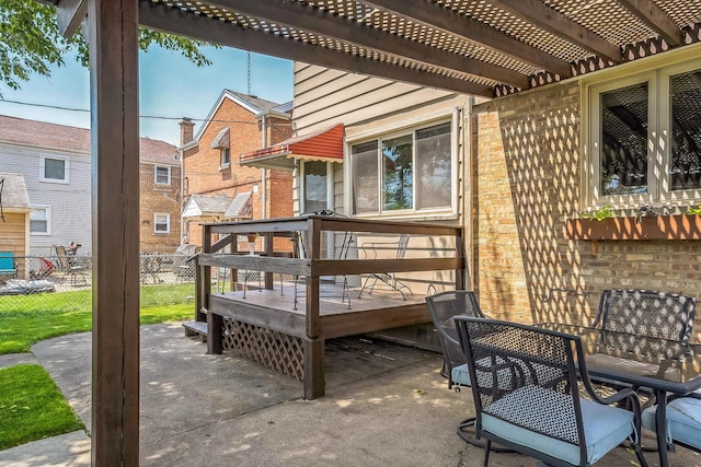 7805 W Farragut Ave, Chicago, IL 60656 - view of patio with a wooden deck