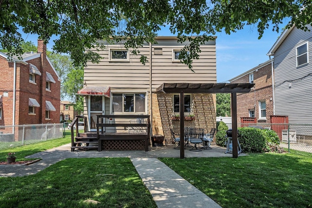 7805 W Farragut Ave, Chicago, IL 60656 - back of house featuring a pergola and a patio area