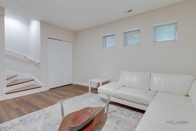 42 Legacy Ln, Wheeling, IL 60090 - living room featuring wood finished floors and stairs