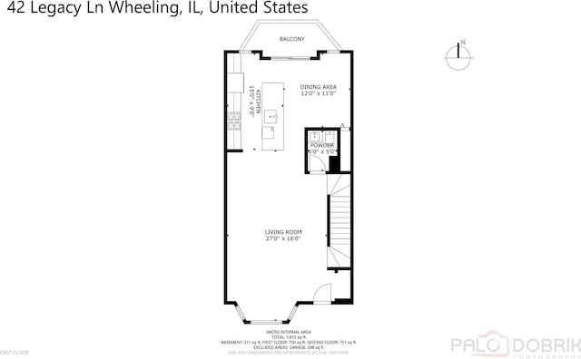 42 Legacy Ln, Wheeling, IL 60090 - view of floor plan / room layout