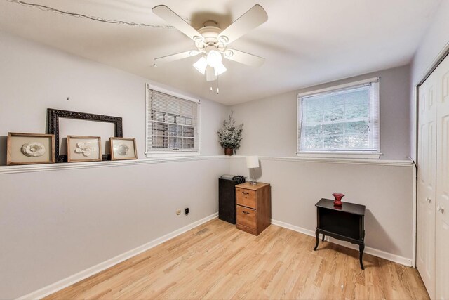 115 Circle Dr W, Montgomery, IL 60538 - office with wood finished floors and a ceiling fan