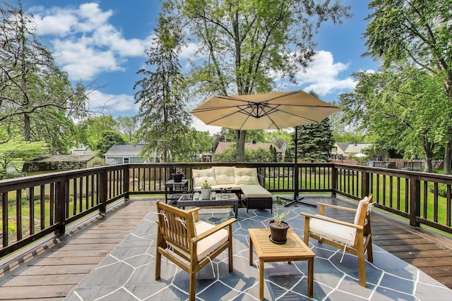 115 Circle Dr W, Montgomery, IL 60538 - wooden terrace with an outdoor hangout area