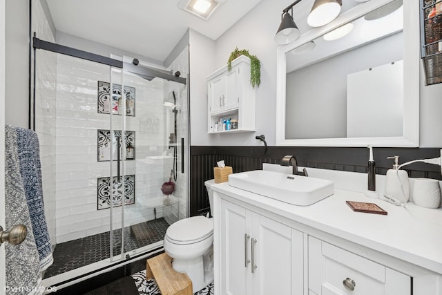 1227 Timber Dr, Elk Grove Village, IL 60007 - bathroom featuring a shower stall and vanity