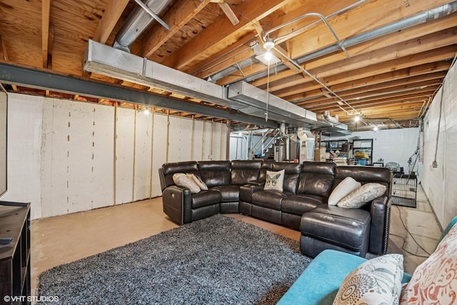 1227 Timber Dr, Elk Grove Village, IL 60007 - living room with concrete flooring