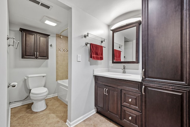 491 Timber Ridge Dr Unit 104, Carol Stream, IL 60188 - bathroom with vanity, tile patterned floors, and shower / bath combination