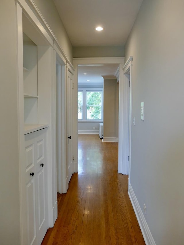 1961 W Winona Ave Unit 3, Chicago, IL 60640 - corridor featuring dark wood-style flooring and recessed lighting
