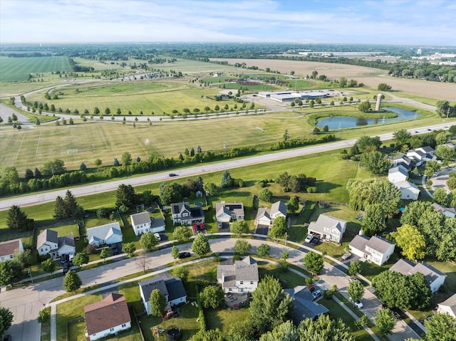 2680 Jenna Cir, Montgomery, IL 60538 - aerial view of property and surrounding area with a large body of water, nearby suburban area, and rural landscape