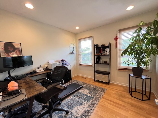 10 Chestnut Ct E, Buffalo Grove, IL 60089 - office space featuring plenty of natural light, light wood finished floors, and recessed lighting