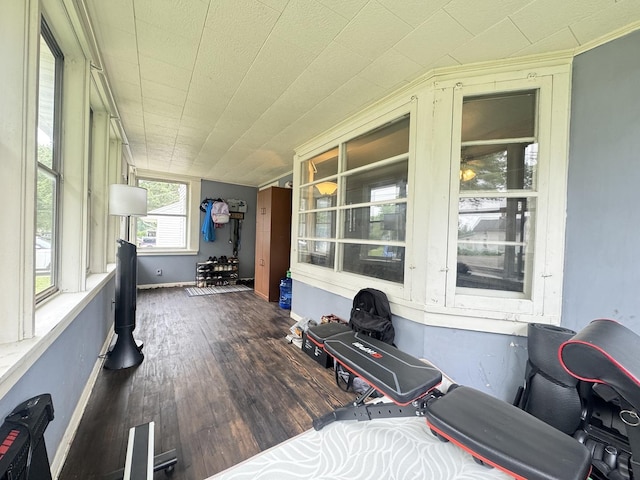 901 N Knox St, Princeton, IL 61356 - sunroom featuring wood-type flooring