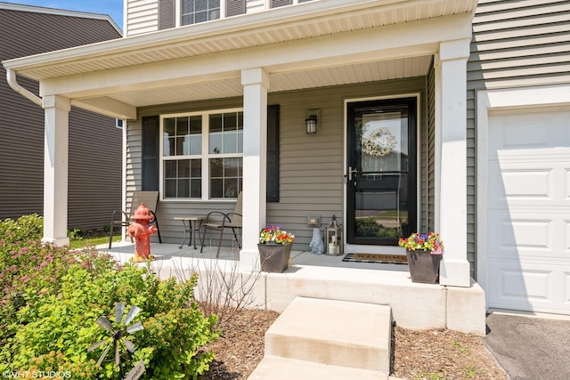 1311 Bayberry Cir, Pingree Grove, IL 60140 - doorway to property featuring covered porch and a garage