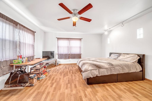 11334 S Central Park Ave, Chicago, IL 60655 - bedroom with multiple windows, wood finished floors, and rail lighting