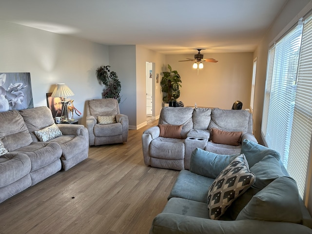 700 Cumberland St, Hoffman Estates, IL 60194 - living room with wood finished floors and a ceiling fan