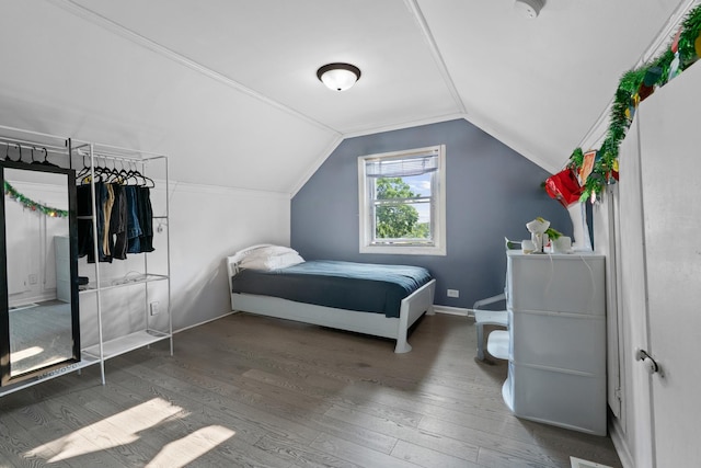 2103 N Long Ave, Chicago, IL 60639 - bedroom with wood-type flooring and lofted ceiling