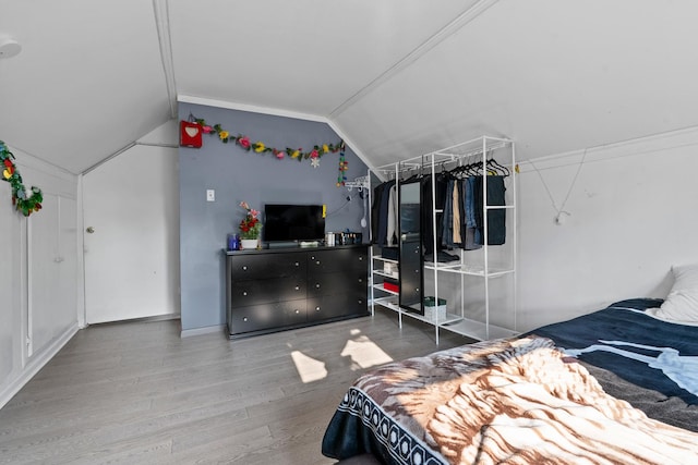 2103 N Long Ave, Chicago, IL 60639 - bedroom with wood finished floors and lofted ceiling