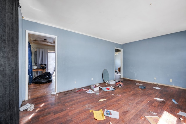 230 W Garfiled Ave, Decatur, IL 62526 - spare room with hardwood / wood-style flooring and crown molding