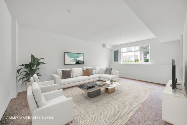 1405 Manning Ave, Montgomery, IL 60538 - living area featuring light colored carpet and electric panel