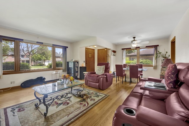 648 S Illinois Ave, Villa Park, IL 60181 - living room with wood finished floors and ceiling fan
