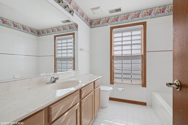 1456 Della Dr, Hoffman Estates, IL 60169 - full bath featuring vanity and tile patterned floors
