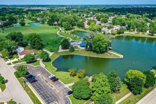 1022 Pinetree Cir N Unit 1022, Buffalo Grove, IL 60089 - aerial view of a nearby body of water and a tree filled landscape
