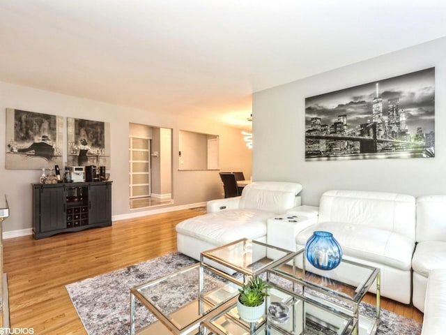 1022 Pinetree Cir N Unit 1022, Buffalo Grove, IL 60089 - living room featuring wood finished floors and baseboards