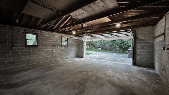 1607 Sylvan Ct, Flossmoor, IL 60422 - garage with concrete block wall and a garage door opener