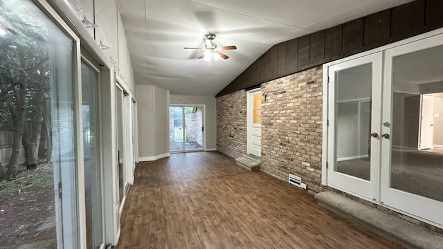 1607 Sylvan Ct, Flossmoor, IL 60422 - unfurnished sunroom with french doors and vaulted ceiling